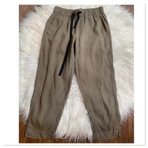 Aritzia Babaton Day Linen Pants Morel Color Size Small